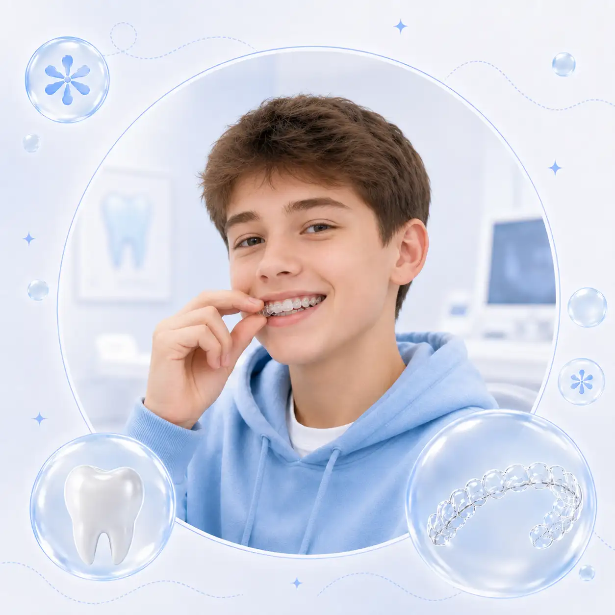 Jak przebiega leczenie Invisalign First krok po kroku-etap3-noszenie nakłładek Invisalign-dr Marzena Pucek-Lublin