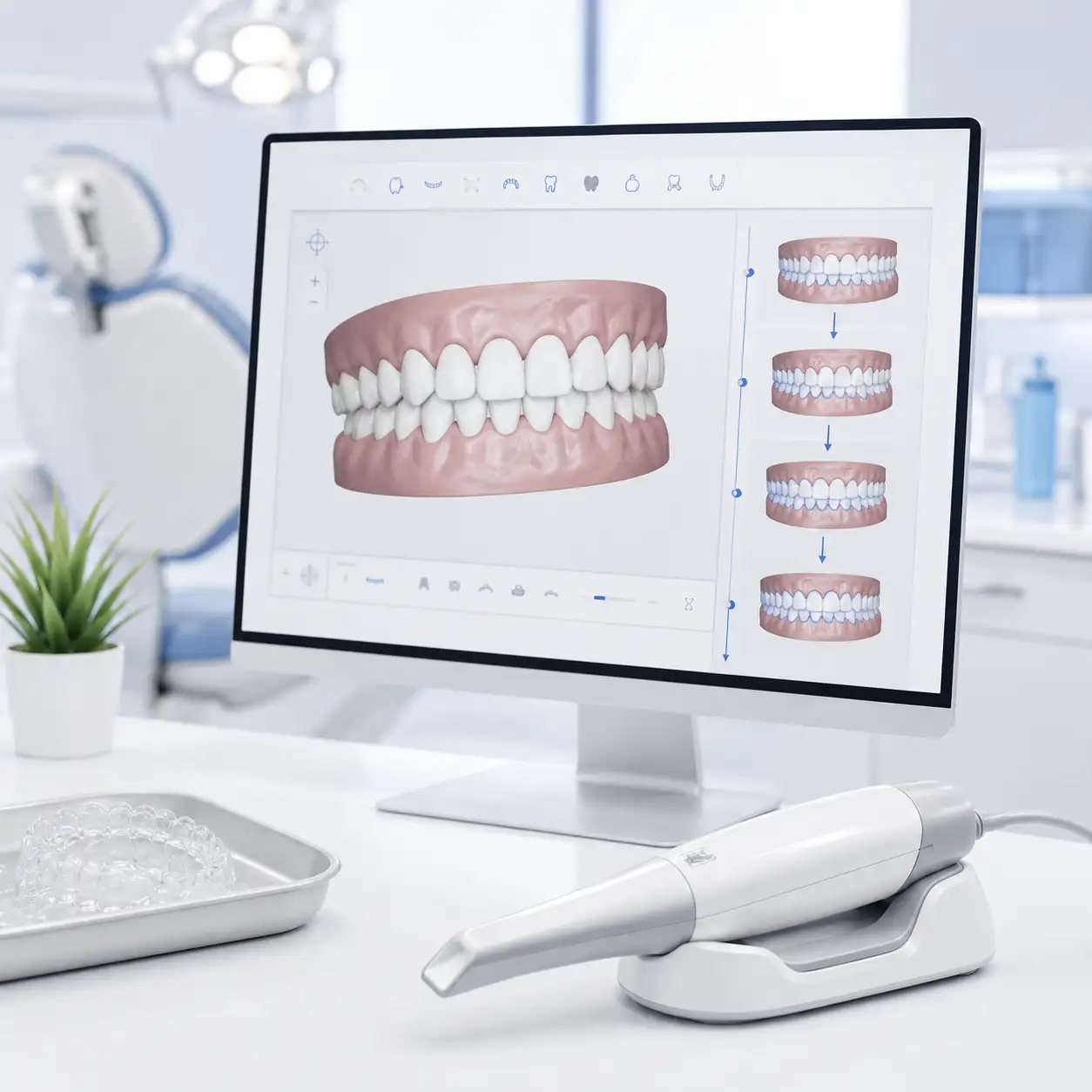 Leczenie Invisalign krok po kroku-Etap 2-skan 3D i plan leczenia-dr Marzena Pucek-Klinika Pięknego Uśmiechu Lublin