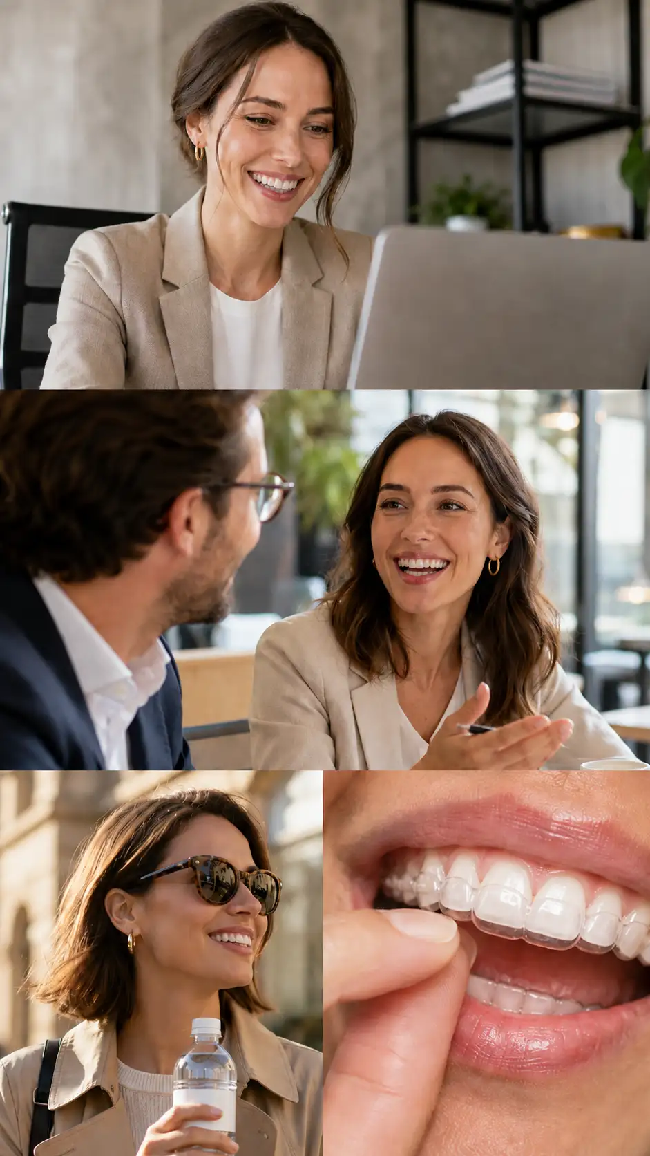 Przezroczyste nakładki w pracy, na spotkaniach i w codziennym życiu-nakładki Invisalign w Lublinie-dr Marzena Pucek-Klinika Pięknego Uśmiechu